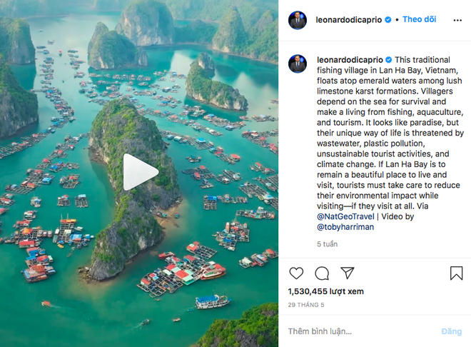 Có gì hay ở vịnh Lan Hạ? - Đảo ngọc Việt Nam được tài tử Leonardo DiCaprio “lăng xê” trên Instagram - Ảnh 1.