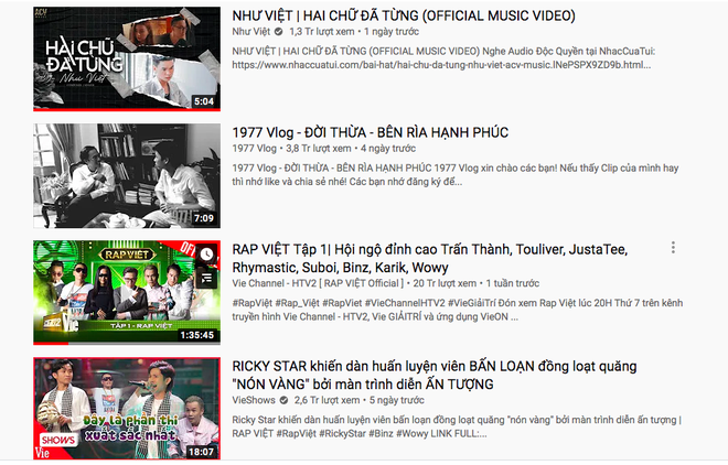 Chỉ trong 1 ngày, Rap Việt và 1977 Vlog đều bị rơi rụng thứ hạng top trending YouTube vì sự xuất hiện của nam ca sĩ lạ hoắc - Ảnh 1.