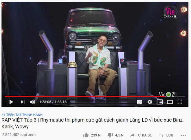 Rap Việt lập cú hattrick khi tập 3 vừa lên sóng đã giành ngay top 1 trending YouTube - Ảnh 2.