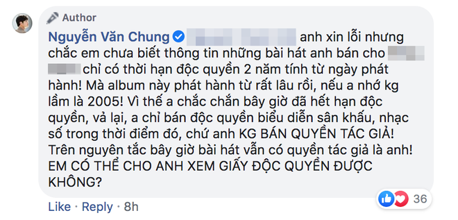 Nhạc sĩ Nguyễn Văn Chung bức xúc khi ca khúc của mình đăng trên kênh cá nhân bị đánh bản quyền, Khắc Việt - Nguyễn Trần Trung Quân đồng cảm - Ảnh 7.