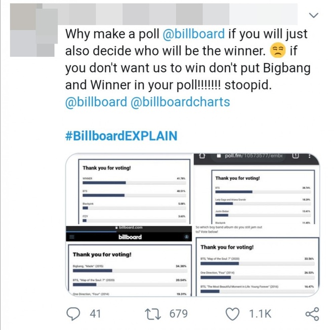 Tranh cãi: Fan BIGBANG và WINNER tố cáo Billboard can thiệp vào kết quả bình chọn để phần thắng nghiêng về phía BTS? - Ảnh 6.