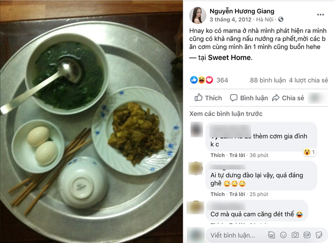 Fans bất ngờ lục lại ảnh Hương Giang nấu nướng 8 năm trước, gọi cả anh rể Matt Liu vào ăn cơm nhà - Ảnh 1.