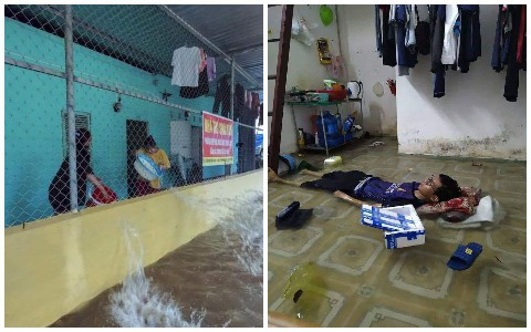 Nỗi khổ của sinh viên mùa mưa: Phòng ốc ngập lênh láng, quần áo sách vở ướt nhẹp, cả xóm trọ thi nhau tát nước