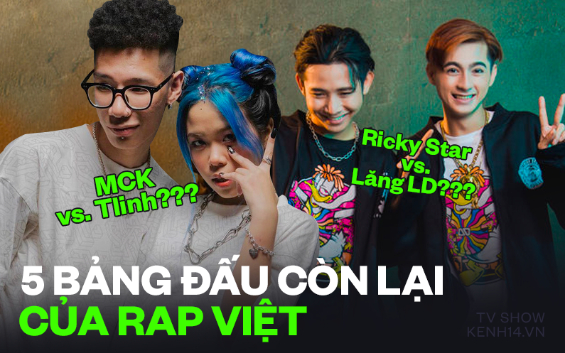 Lộ 5 bảng đấu còn lại vòng Bứt phá Rap Việt: MCK - Tlinh đối đầu, Lăng LD - Ricky Star &quot;quyết chiến&quot;, GDucky được biên tập cắt ghép để đánh lạc hướng?