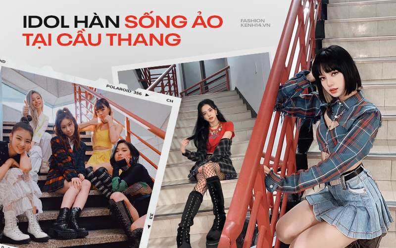 Hội idol Hàn có 1 góc cầu thang &quot;sống ảo&quot; huyền thoại, bao tấm OOTD đỉnh cao đều từ đây mà ra