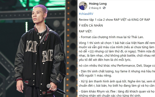 Giữa lùm xùm vạ miệng, bài review của MCK về Rap Việt và King Of Rap ngay sau tập 1 bị netizen đào lại