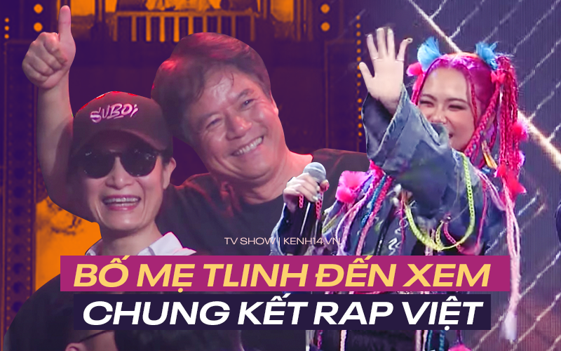 Bố mẹ Tlinh (Rap Việt) lần đầu lộ diện: Đội nón Suboi, diện áo giám khảo, đứng một góc xem con gái biểu diễn