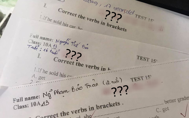 Học trò &quot;khai gian&quot; tuổi trong bài kiểm tra, cô giáo phản dame chỉ với mấy dòng cũng khiến dân mạng bái phục về độ lầy