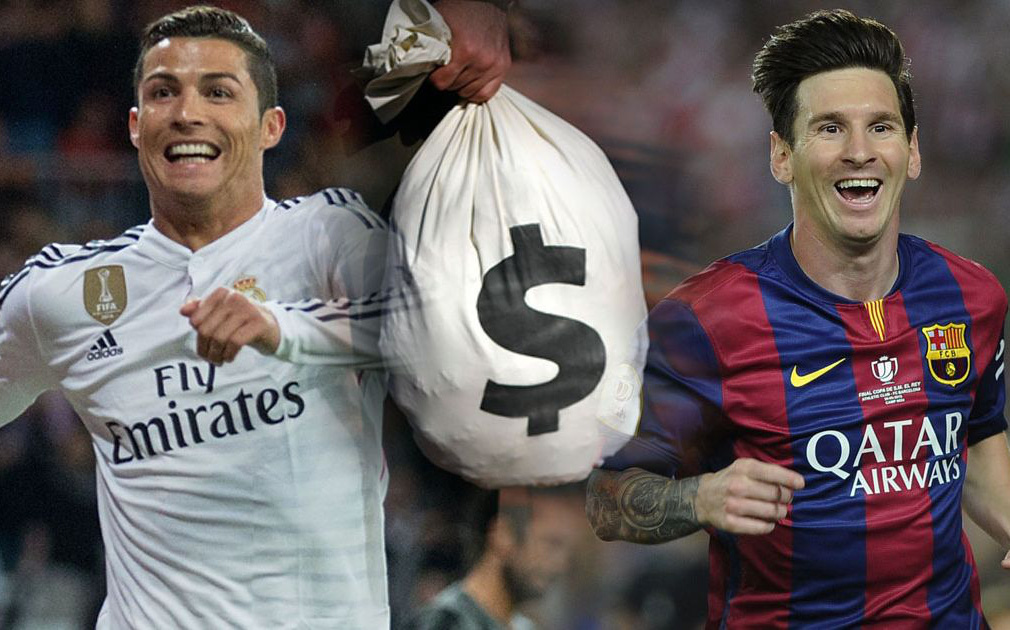 Choáng ngợp với thu nhập khủng của Ronaldo và Messi: Đủ để đều đặn mỗi tuần sắm một siêu xe Lamborghini
