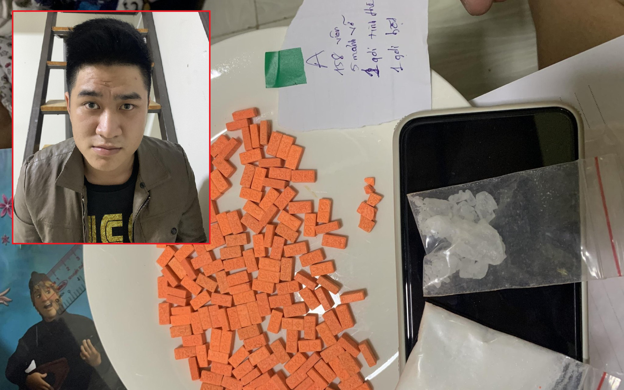 Bắt “hot boy” mua bán trái phép gần 200 viên thuốc lắc và 30 gam ma túy ketamine