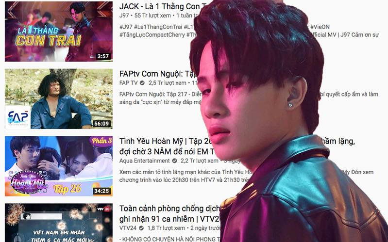 Duy nhất Jack là đại diện Vpop trụ lại top trending, vững như kiềng ba chân ở top 1; Ngô Kiến Huy, AMEE đồng loạt &quot;rụng&quot; khỏi top 10 hết rồi!