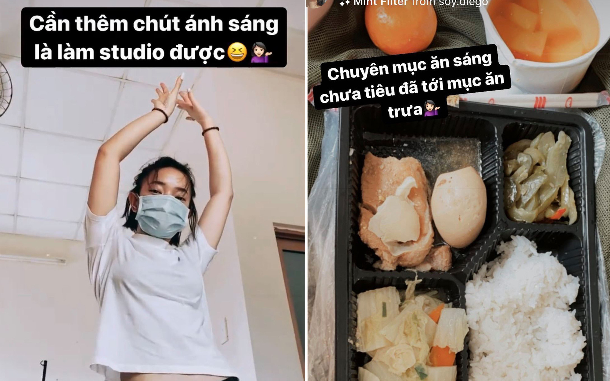 &quot;Báo cáo&quot; gấp của Châu Bùi từ khu cách ly: cơm ăn 3 bữa, quần áo mặc cả ngày, lại còn được những người ở cùng cho đồ ăn liên tục