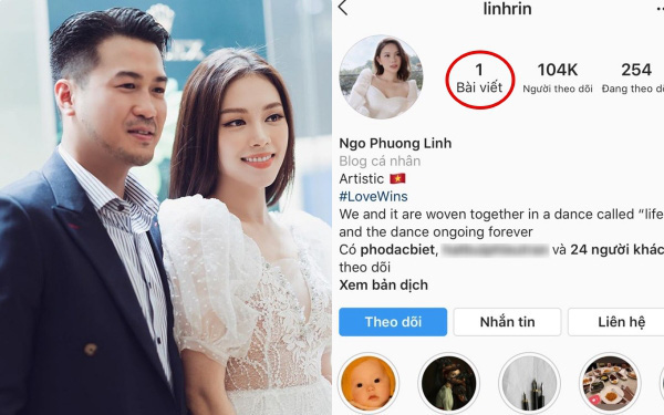 Linh Rin cho &quot;bốc hơi&quot; toàn bộ hình ảnh trên instagram bao gồm cả Phillip Nguyễn, chuyện gì đây?