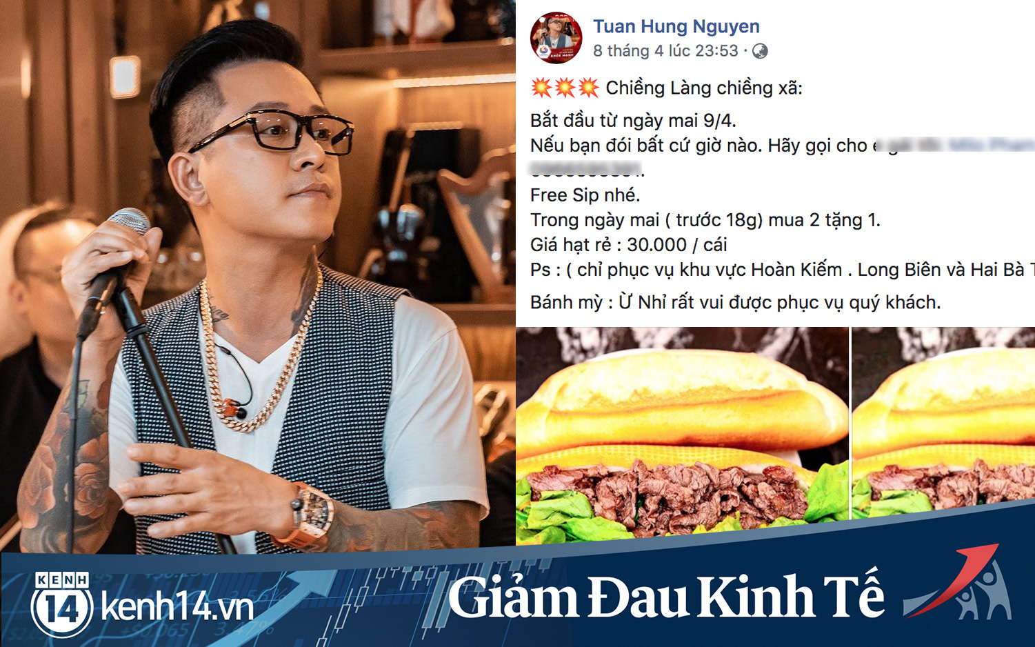 Vừa mở bán bánh mì online được 2 ngày, Tuấn Hưng đã tuyên bố đóng cửa vì "không đủ trang trải", quyết định sẽ thử với một món ăn khác