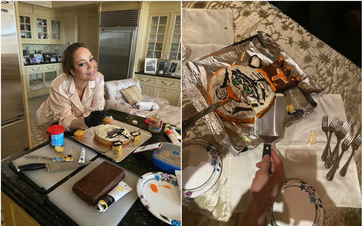 Trổ tài làm bánh mừng sinh nhật bạn trai, Mariah Carey bị fan phát hiện… mang cả giường ngủ vào bếp: Mơ ước bấy lâu của chúng ta là đây!