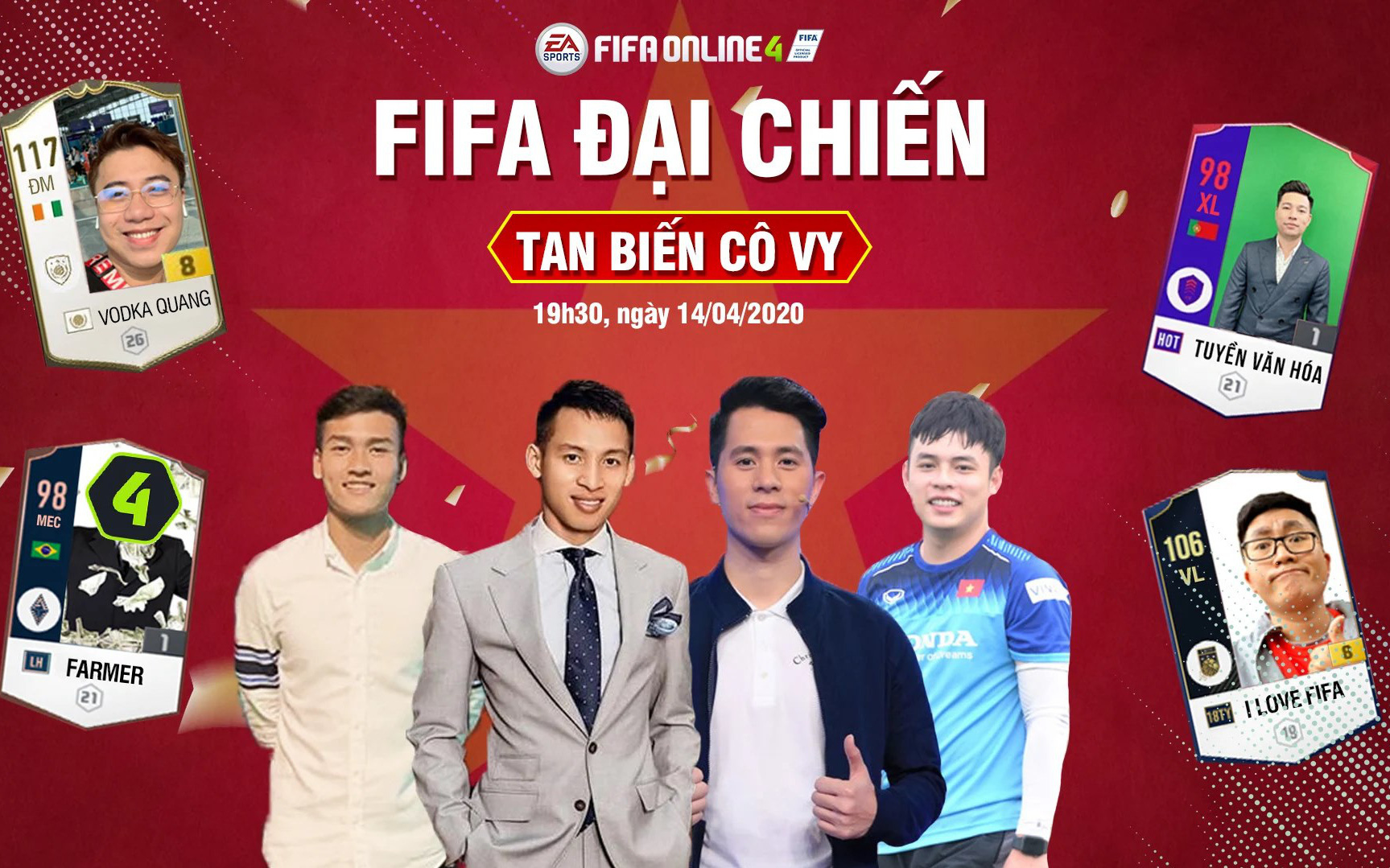 Đình Trọng, Hùng Dũng cùng các streamer FIFA Online 4 tham gia đấu giải gây quỹ chống dịch Covid-19