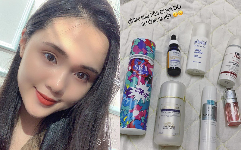 Da đẹp thế mà vẫn dễ lên mụn, vợ Duy Mạnh đổ hết tiền vào bộ skincare “xịn bá cháy” này đây