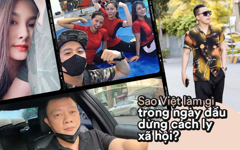 Sao Việt ngày đầu nới lỏng cách ly xã hội: Vũ Khắc Tiệp hào hứng ra đường, Bảo Hân bị nhắc nhở vì chuyện khẩu trang