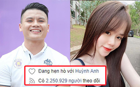 Quang Hải đặt trạng thái hẹn hò Huỳnh Anh trên Facebook cá nhân