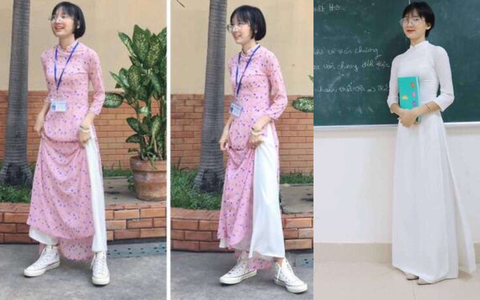 Bị học sinh và dân mạng chỉ trích vì diện áo dài lại mang sneaker khi đi dạy, cô giáo Sư phạm lên tiếng giải thích