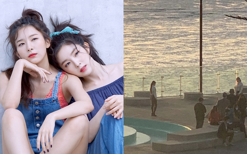 Irene và Seulgi bị fan “tóm” khi ghi hình ngoài trời, sub-unit của Red Velvet sẽ có MV mùa hè đối đầu trực diện TWICE và BLACKPINK vào tháng 6?