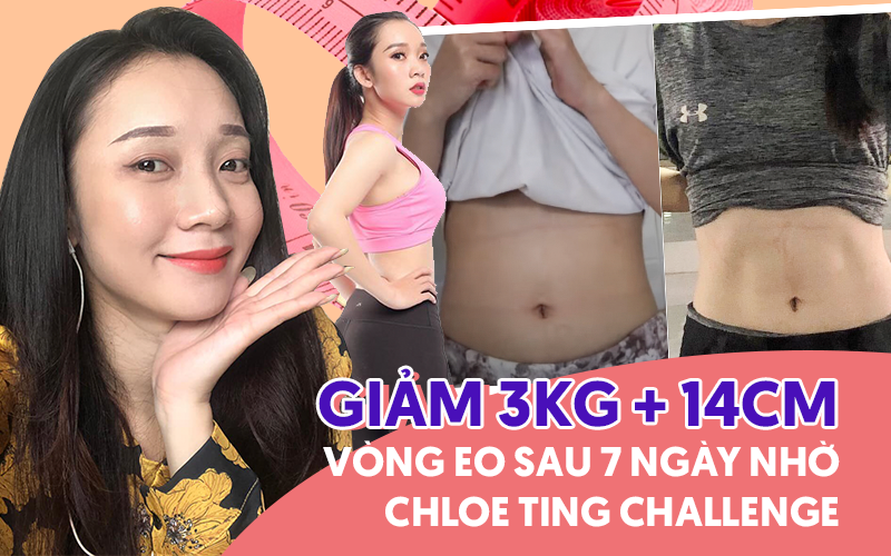 Cô nàng &quot;người gầy, béo mỗi cái bụng&quot; ở Quảng Ngãi giảm hẳn 3kg, 14cm vòng eo sau 7 ngày trải nghiệm Chloe Ting Challenge