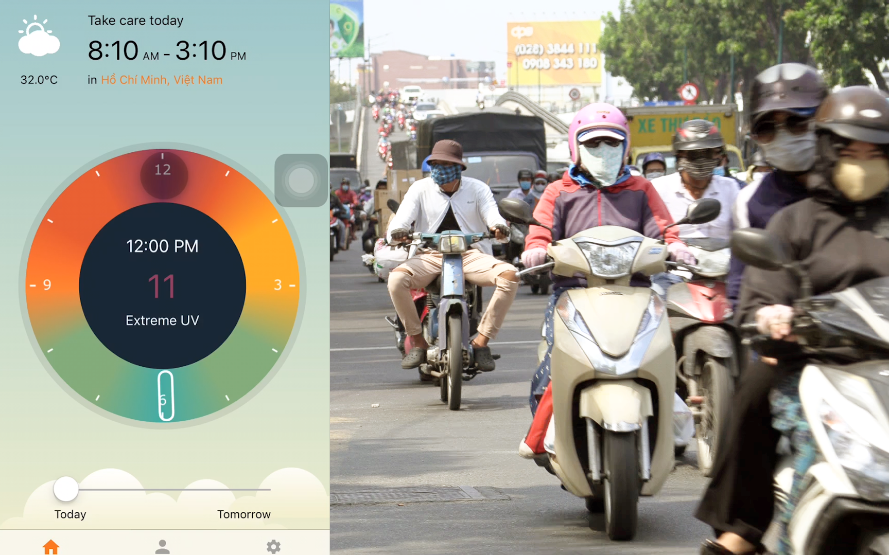 Clip: Chỉ số tia UV đạt ngưỡng rất cao vào buổi trưa ở Sài Gòn, người dân mệt mỏi khi phải di chuyển ngoài đường