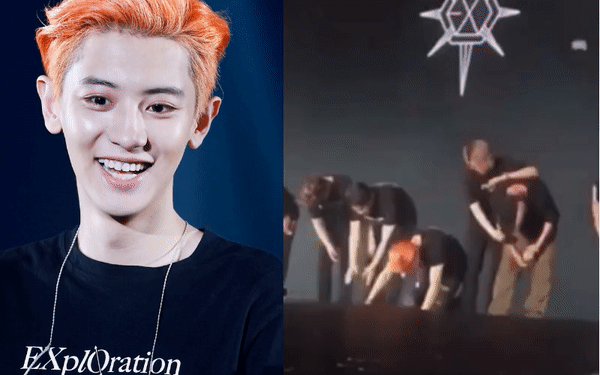 Màn team work &quot;đỉnh cao&quot; có 1-0-2: Chanyeol cười &quot;vật vã&quot; thế nào mà khiến EXO đồng loạt quỳ gối tại concert?