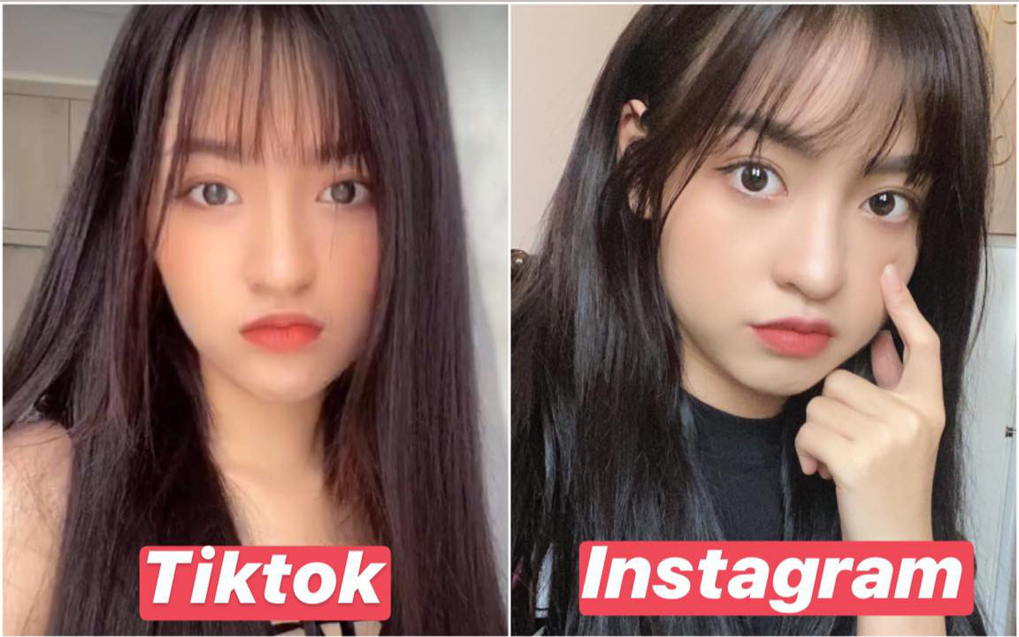 Đọ nhan sắc trên Tiktok và Instagram của dàn gái xinh triệu followers: Cán cân nhan sắc nghiêng về bên nào?