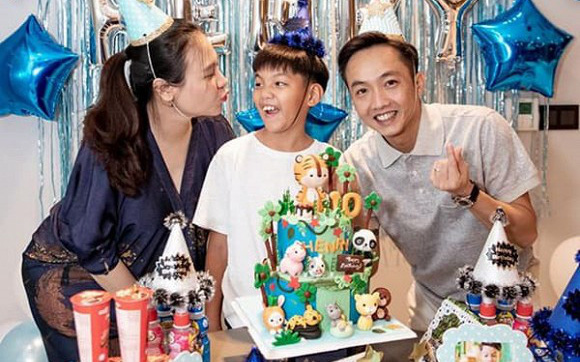 Cường Đô la và vợ cùng tổ chức sinh nhật cho Subeo, vòng 2 đã lớn rõ của Đàm Thu Trang gây chú ý