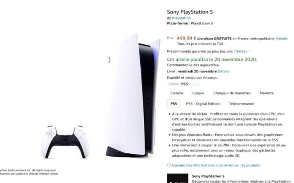 Amazon Pháp khiến Sony &quot;giận tím người&quot; khi rò rỉ giá bán Playstation 5