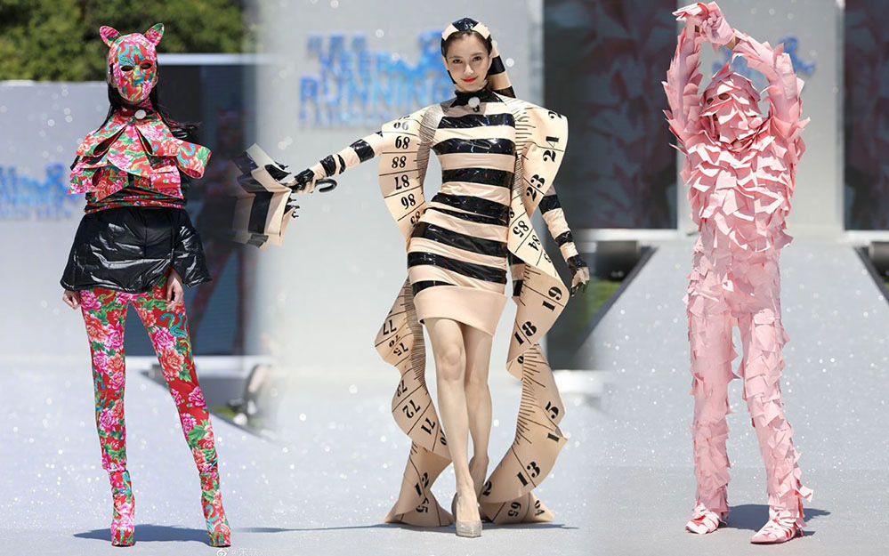 &quot;Running Man&quot; bản Trung tổ chức fashion show quái dị: Angela Baby khoe đường cong, Thái Từ Khôn mặc cái gì thế này?