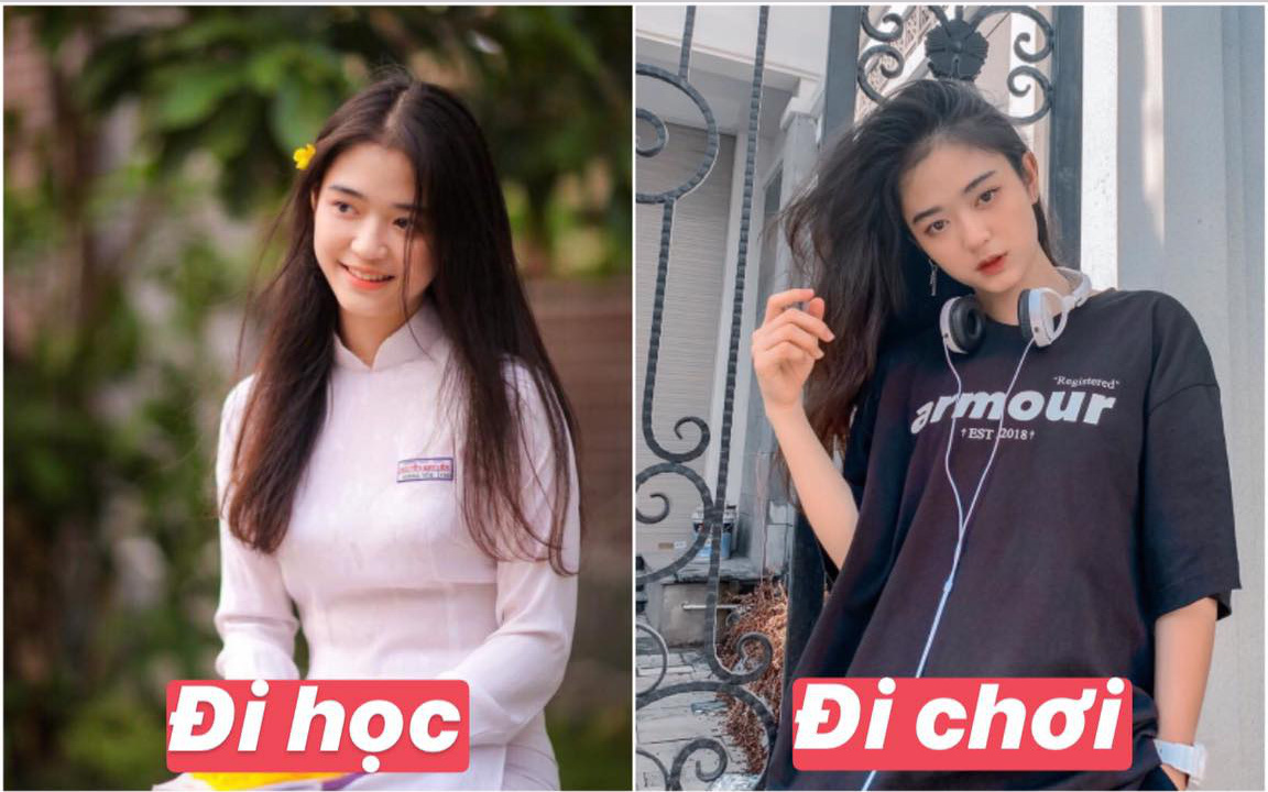 So ảnh gái xinh lớp mình khi đi học - đi chơi, tụi con trai sẽ muốn crush bên nào nhiều hơn?