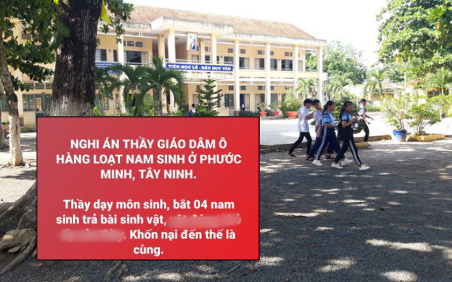 Dư luận bức xúc với thầy giáo cấp 2 ở Tây Ninh bị tố dâm ô 4 nam sinh, bắt kéo khóa quần và xem phim nhạy cảm