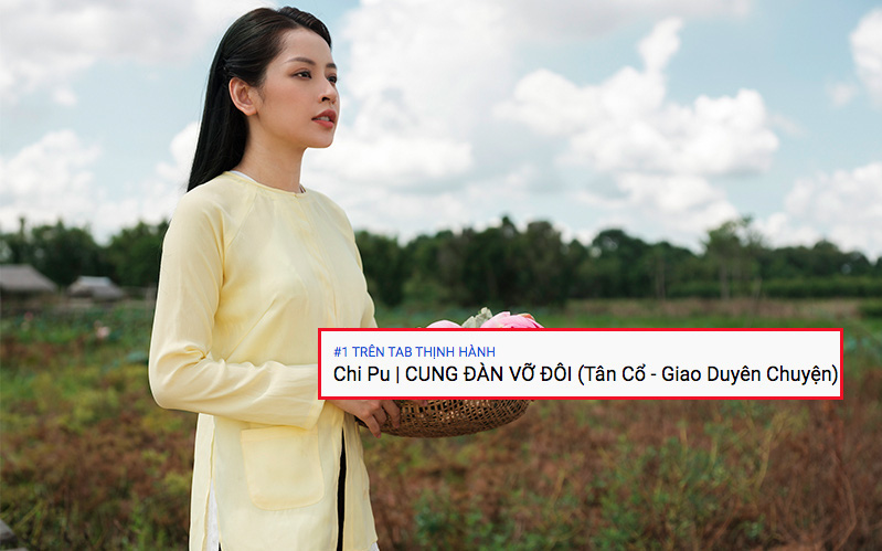 Nửa đêm chẳng nói chẳng rằng, Chi Pu chính thức &quot;vượt mặt&quot; Bích Phương lên top 1 trending Youtube sau hơn 1 ngày ra mắt