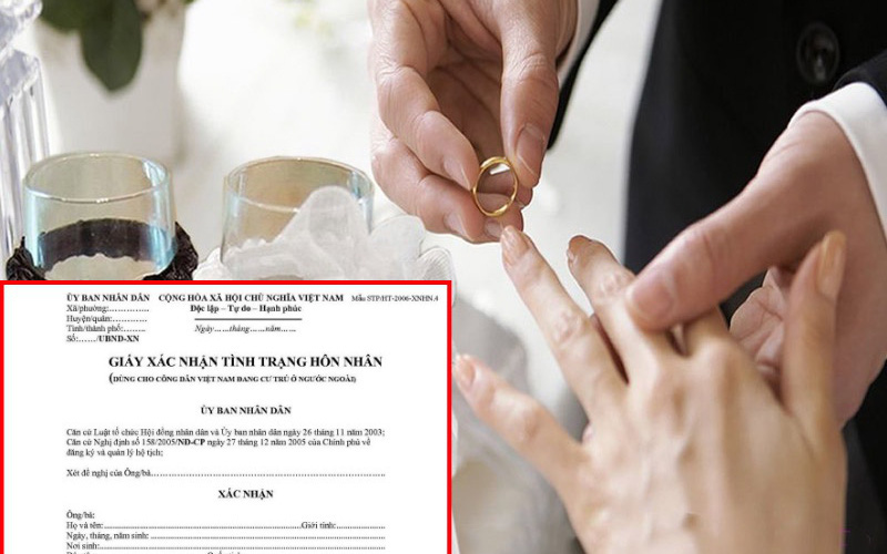 Làm giấy xác nhận độc thân để kết hôn thì phải ghi tên người dự định cưới