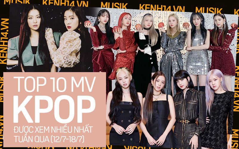 10 MV Kpop được xem nhiều nhất tuần: BLACKPINK không có đối thủ, bộ đôi Red Velvet vẫn &quot;đáng gờm&quot; cạnh tranh với BTS, ai hơn ai?