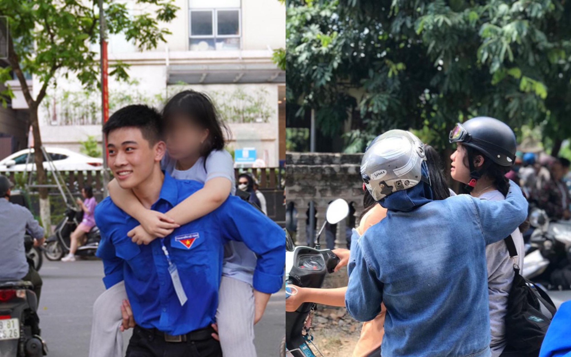 Ấm lòng khoảnh khắc của những &quot;Người lạ&quot; xuất hiện trong mùa thi lớp 10
