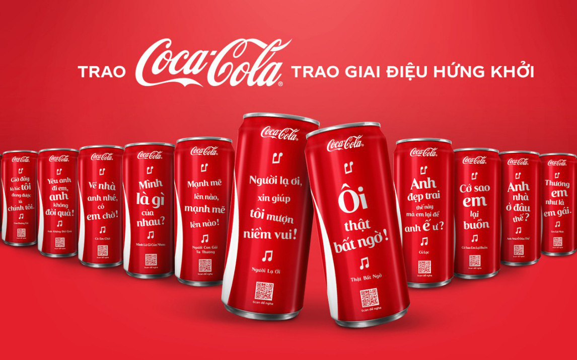 Coca-Cola 1 lần nữa khiến giới trẻ “sôi sục” với bộ lon “Trao giai điệu hứng khởi”