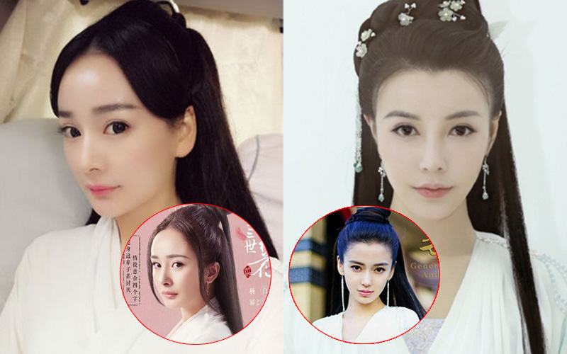 Khi mỹ nhân Cbiz đọ sắc với diễn viên đóng thế: Dương Mịch, Angela Baby cứ như có &quot;chị em sinh đôi&quot; vậy