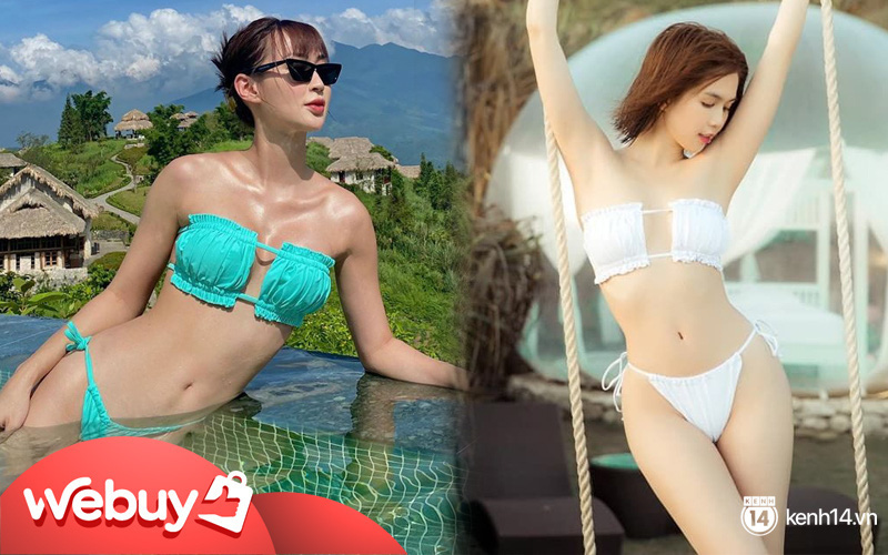 Sun HT diện bộ bikini hot nhất hè này để khoe vòng 1 "mới tinh", dù đụng hàng Ngọc Trinh cũng khó mà lép vế