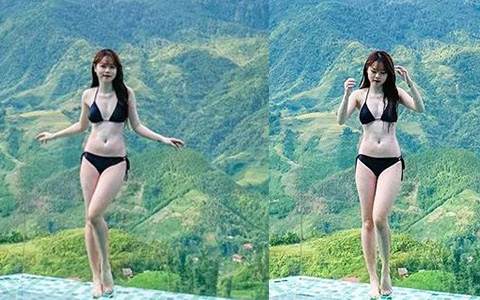 Bạn gái Quang Hải diện bikini sexy khoe body nóng bỏng, chân dài miên man giữa đất trời Sa Pa