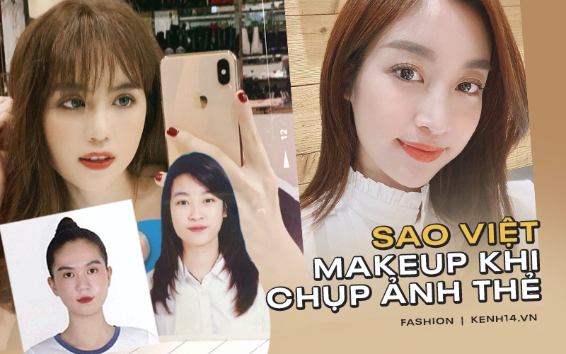 Cách makeup của sao Việt khi chụp ảnh thẻ: Ai cũng nhẹ nhàng mà xinh dữ thần, riêng Ngọc Trinh lại "kém sắc" hơn ngoài đời