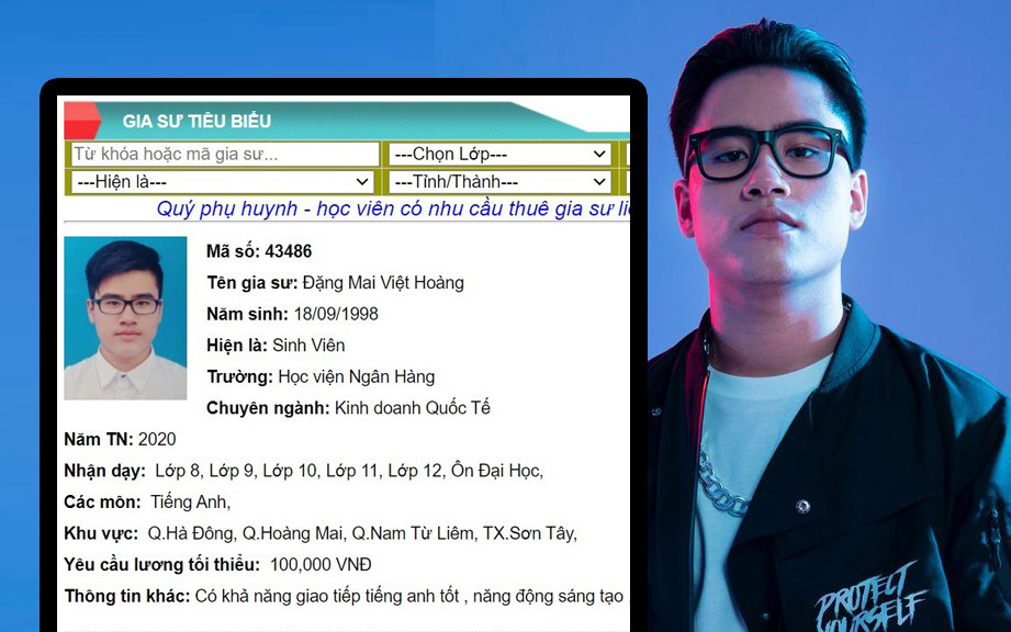 Được truy lùng sau tập 8 Rap Việt, &quot;cơn địa chấn&quot; G.Ducky lộ profile sáng gia sư, tối về làm rapper!