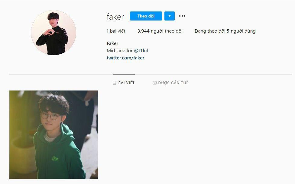 Faker bất ngờ có tài khoản Instagram, cộng đồng hoài nghi là &quot;chính chủ&quot; hay lại là hàng fake?