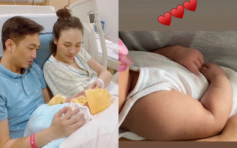 Đàm Thu Trang công khai hình ảnh của con gái: Mới hơn 1 tháng đã trộm vía tay chân mũm mĩm cực đáng yêu