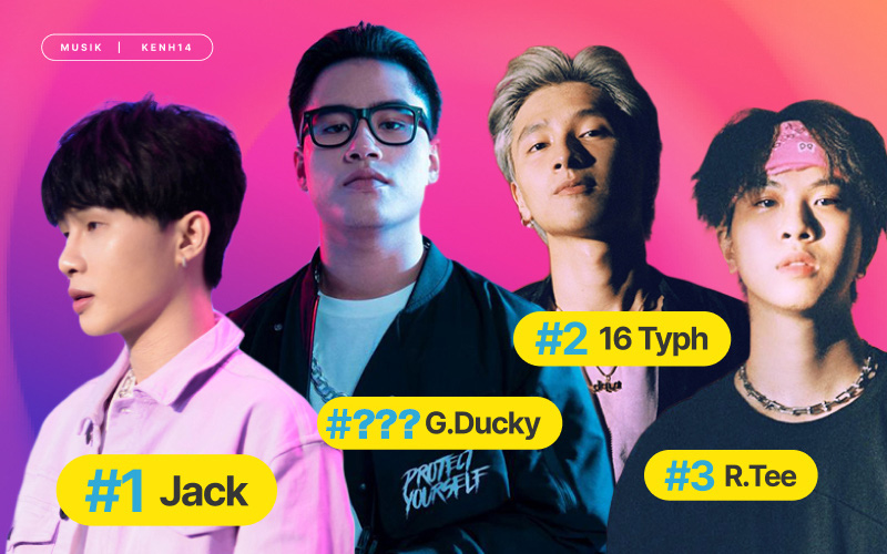 Jack tiếp tục dẫn đầu BXH Top 10 ARTIST HOT14 bất chấp sự đổ bộ cạnh tranh ào ạt của loạt tên tuổi từ Rap Việt