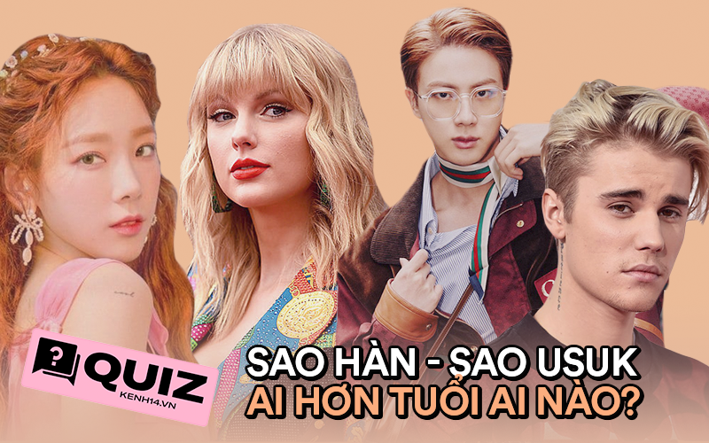 Sao Hàn và sao Hollywood ai hơn tuổi ai? Tưởng dễ nhưng cực lú, trả lời được 7/9 câu đã là đỉnh lắm rồi!