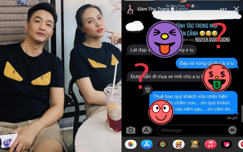Đàm Thu Trang khoe tin nhắn mùi mẫn với Cường Đô La, đọc đến đoạn mẹ bỉm &quot;bẻ lái&quot; khi chồng đòi mua xe mà cười ngất