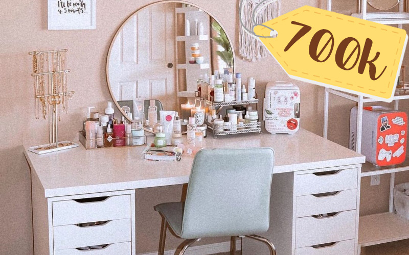 Bàn trang điểm giá rẻ từ 700k chị em sắm về làm đẹp cho &quot;chanh sả&quot;